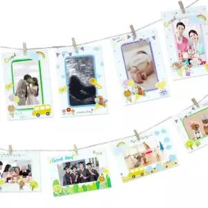 포토 가랜드_종이 액자 만들기/가랜드/종이/프레임/가벼운/사진/걸이형/디자인/세트/고급/꾸미기