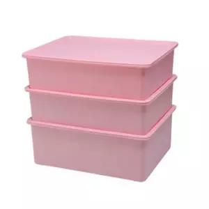 양말 정리함 옷정리 속옷 리빙 박스 보관함 핑크 3P