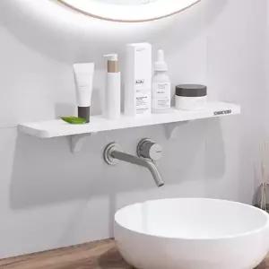 화장실 무타공 접착식 세면대 욕실수납선반 욕실정리선반 다용도실 공간활용 벽걸이 다용도 정리대 주방