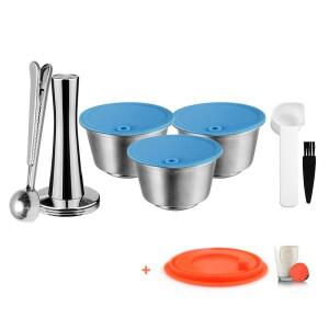 돌체 구스토 머신용 리필 커피 캡슐 재사용 가능 스테인레스 스틸 필터 컵 네스프레소 메이커 액세서리