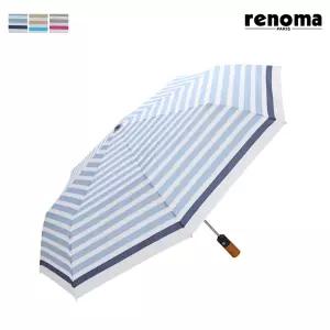 매장정품 renoma 스트라이프 패턴 UV차단 90% 3단 완자동 우양산 RSA-2401 1119056