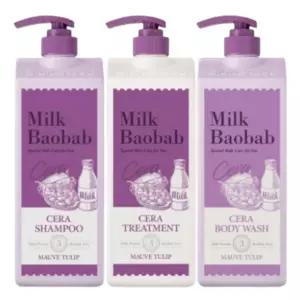 밀크바오밥 세라 샴푸 트리트먼트 바디워시 모브튤립