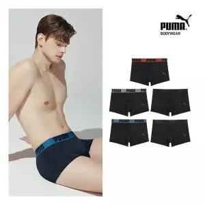 푸마바디웨어 푸마 남성 컬러 로고 밴딩 블랙드로즈 5종세트 407261