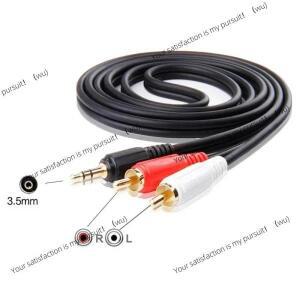 잭3.5mm to 2 RCA AUX 케이블 스플리터 오디오 와이어 (휴대폰, TV, PC, 앰프, 홈시어터, DVD, 스피커, 노
