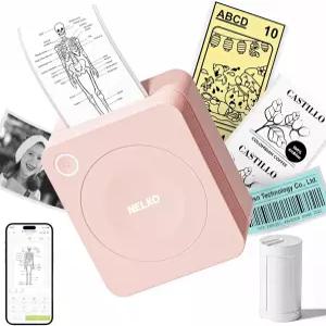 넬코 스티커 프린터 종이 롤 1개 포함 PM230 미니 블루투스 포타벨 메이커 휴대폰 및 태블릿용 여러