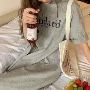 캐주얼룩 여름 여자 원피스 반팔 롱티 인기 롱원피스 기본티