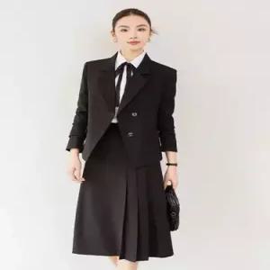 무천도사 스커트 여자 여성용 오피스룩 세트 회색 정장 고급 면접 정장세트 작업복 춘추 대학생 KKE3