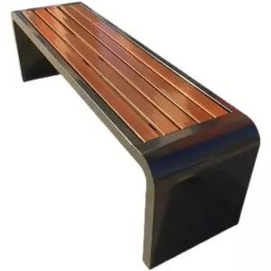 공원 벤츠 의자 1m 스틸 회색 실버 좌석 나무 원목 공공 벤치