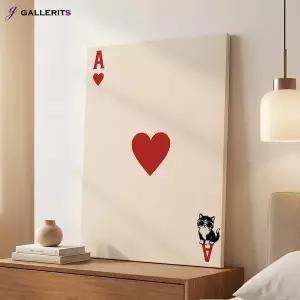 [GALLERITS]러브캣 하트 고양이 그림 인테리어 액자 거실 카페 집들이 개업 선물