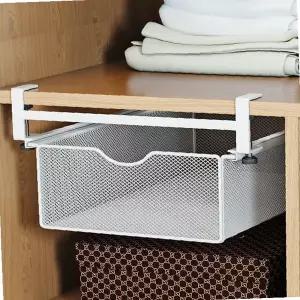 옷장 선반 밑 수납함 철제 걸이형 바구니 서랍장 공간 활용 정리 보관함 옷 소품