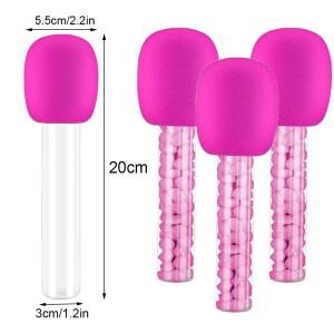 6/12/24개 80년대 파티 마이크 캔디 튜브 노래방 음악 가짜 록 디스코 테마 장식 용품