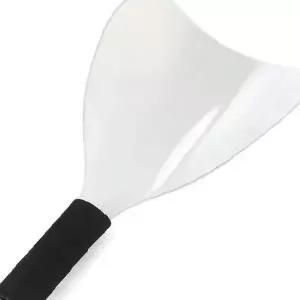 헤어 시술시 얼굴 보호 투명 플라스틱 가리개 손잡이 달린 미용 도구 염색 펌