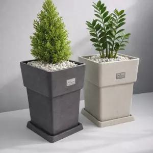 네이처 카멜레온 FOSQ 스퀘어 2.2 플라스틱 중형화분 거실 사무실 관엽식물 플랜테리어 데코