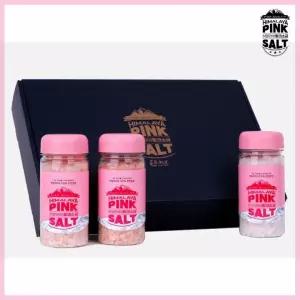 히말라야 핑크소금 선물세트 2호 핑크굵은소금 400gX2개 + 크리스탈굵은소금 400gX1개 보틀용기 답례품 선