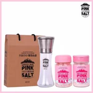 히말라야 핑크소금 답례품 세트 27호 핑크굵은300g보틀 x 1개입+핑크가는300g 조미료캡보틀 1개입+그라인