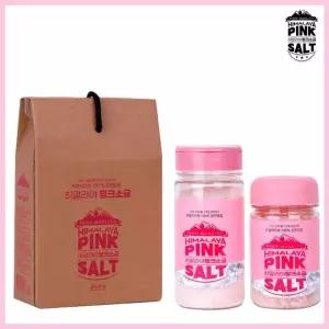 히말라야 핑크소금 답례품 세트 36호 조미료캡 보틀 (핑크굵은입자)300g+(핑크가는입자)400g 합2개입