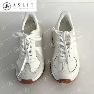 [애슬릿] 여성 러닝화 키높이 소 가죽 레이스업 운동화 데일리