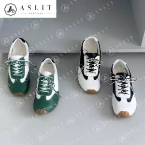 [애슬릿] 여성 러닝화 소 가죽 배색 콤비 운동화 캐주얼