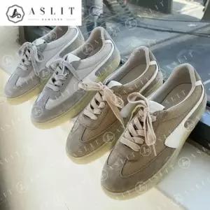 [애슬릿] 여성 러닝화 메쉬 가죽 배색 캐주얼 운동화 데일리