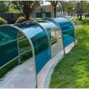 아치 지붕 가림막 통로 터널 보행 선룸 커버 차양막