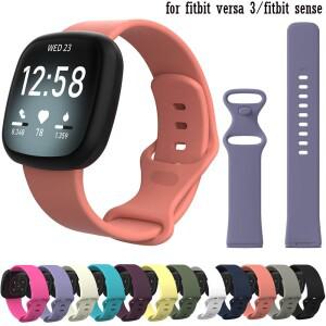 Fitbit Versa 3 Sense 4/ 2 손목 밴드 웨어러블 시계 브레이슬용 실리콘 액세서리 스트랩