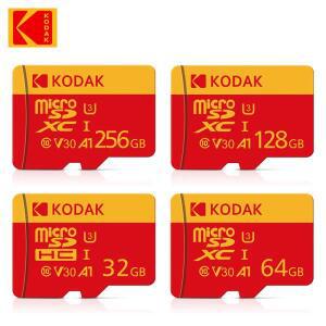 KODAK MicroSD 카드 빨간색 메모리 Class10 32GB 64GB U3 4K 고속 플래시 TF (전화 용)