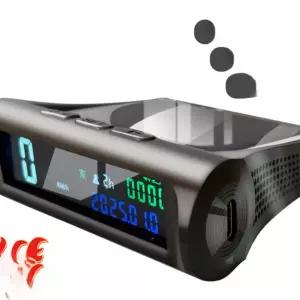 태양광 무선 HUD 충전 미터기 경고기 YM91 속도 차량용 속도계