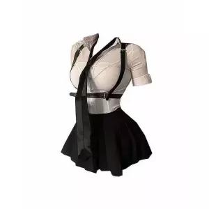 여전사 섹시 드레스 미니 3종 스커트 세트 유니폼