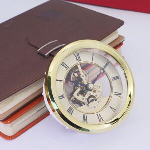 라운드 시계  금속 로마 숫자 운동 벽 테이블 DIY 부품