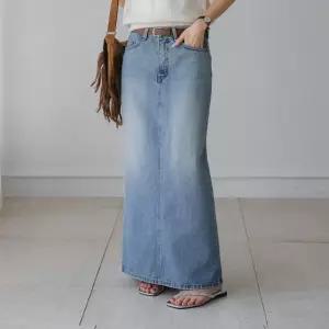 [시크폭스] 르카느 데님 롱 스커트_61SK1692