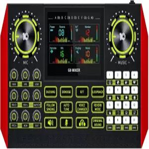 팟캐스트 장비 번들 오디오 믹서 PC/Phone 라이브 스트리밍 노래 게임용 사운드 보드 3.5/6.35mm 다이내믹