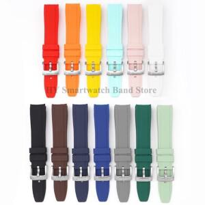 롤렉스 곡선  금속 핀 버클 방수  남자 시계 호환용 호환용 에 대한 Moonswatch에 오메가에 고무 20mm