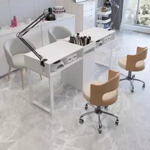 네일샵 시술대 테이블 뷰티 작업용 매니큐어 가구 원목 흡진기 인테리어 살롱 데스크