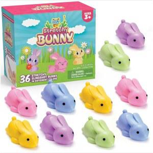 장난감 토끼가 좋아하는 장난감을 고르세요, 신축성 고무 교실 손가락 가방, 에그 새총, 스터퍼, 36개의 상자 있는 간식 이스터 남자아이를 생일 선물 위한 여자아이와 플리커 보물