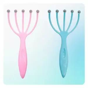 (색상 랜덤발송)쿨링 마사지기 휴대용 갈고리형 시원한 미니 지압기