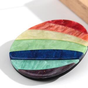 빈티지 부활절 달걀 토끼 아크릴 브로치 여성용 귀엽고 재미있는 레진 배지 핀 백팩 셔츠 액세서리 선물