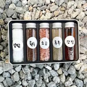 (색상 캠핑양념통세트)소스통 풀세트 조미료 주방 유리병 파우치 캠핑양념통 병세트 캠핑