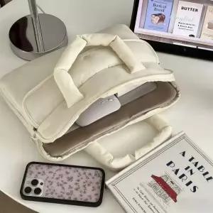 노트북파우치 11~15인치 태블릿 슬리브 두꺼운충격방지 가죽 손잡이 패딩 휴대용