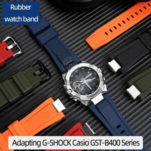 카시오 호환용 G-SHOCK GST-B400 용 고무 시계 호환용 호환용 밴드 호환 방수  실리콘  하이 퀄리티 개조