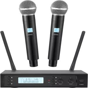 보이스카 무선 마이크 시스템 100채널 핸드헬드 2개 328FT UHF 레인지 노래방 노래 파티 교회 결혼식 PA