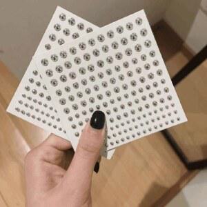 바이디움 피어싱 콧볼 작은 스티커 입술 눈썹 은색 붙이는 가짜