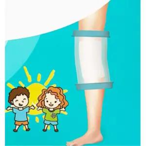 무릎방수커버 소아 유아용 샤워 방수포 팔다리 목욕보조 외출 깁스