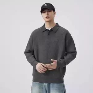 빈티지 가을 신상 카디건 스웨터 느슨한 칼라넥 남자니트 터틀넥 원템3