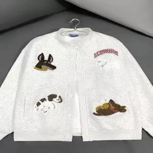 가을 남성 그레이 야구점퍼 자수 맨투맨 타월 커플 티 강아지 취미 카디건 캐릭터 admr3