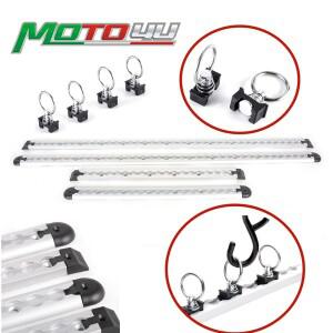 MOTO4U 알루미늄 앵커 트랙 다운 레일 포인트 시스템 추적 자전거 바이크 오토바이 트레일러 링 볼트 이동