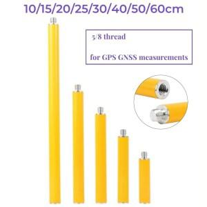 1PCS 10-60cm 58 스레드 GPSRTK 연장 막대 노란색 직경 25 Mm GPS 측량 폴 안테나 GNSS 용 확장 섹션 연장