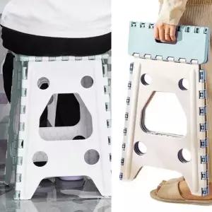 (옵션 소형)접이식 휴대용 의자 발디딤대 간이 캠핑 스툴 캠핑의자 화장대 플라스틱의자 야외 보조