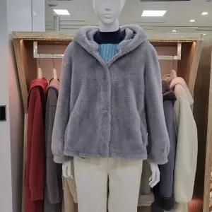 [해리앤] DP01 Fake fur 후드 숏 자켓 HPWP1103_P334369515