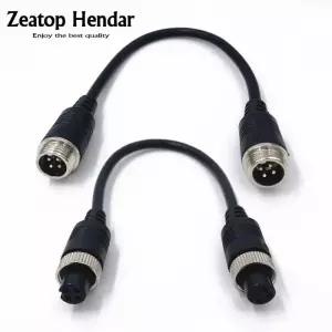 항공단자 항공잭 1개 M12 4Pin 항공 남성 여성 연장 케이블 GX12 어댑터 CCTV 카메라 DVR 20CM
