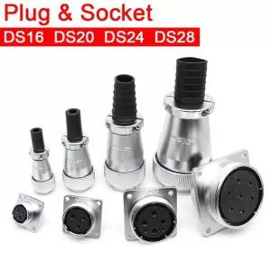 항공단자 항공잭 WS16 WS20 WS24 WS28 항공 콘센트 소켓 DS16 DS20 DS24 DS28 남성 여성 방수 커넥터 WS16-